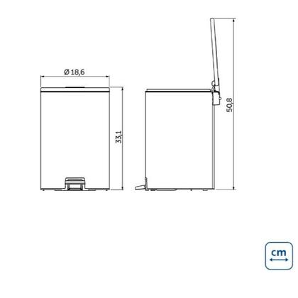 Imagem de Lixeira Aço Inox 5 Litros Tramontina Loop Cor Prateado