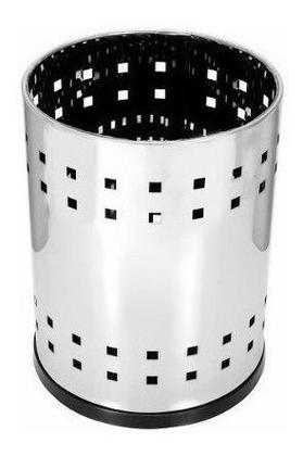 Imagem de Lixeira Aço Inox  Casa Ou Escritório 22 Litros Telada
