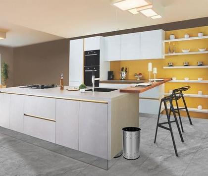 Imagem de Lixeira Aço Inox  Casa Ou Escritório 22 Litros Telada