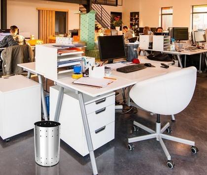 Imagem de Lixeira Aço Inox  Casa Ou Escritório 22 Litros Telada