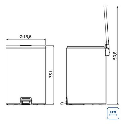 Imagem de Lixeira Aço Inox Com Pedal Loop 5 Litros Tramontina