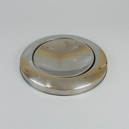 Imagem de Lixeira Aço Inox Com Tampa Basculante Meia Esfera 30 Litros