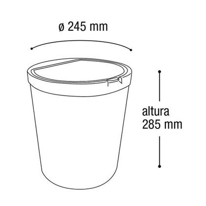 Imagem de Lixeira Arqplast Inox Tampa Click Label Redonda 10 Litros
