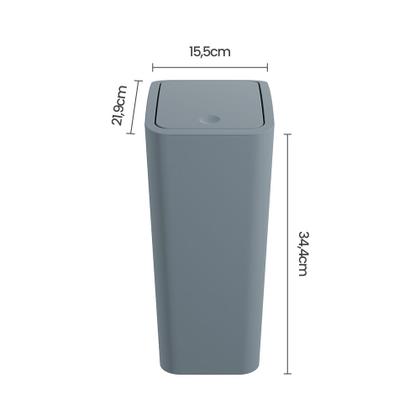 Imagem de Lixeira Astra LTC2 com Tampa Click 8L Retangular