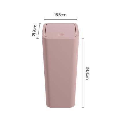 Imagem de Lixeira Astra LTC2 com Tampa Click 8L Retangular