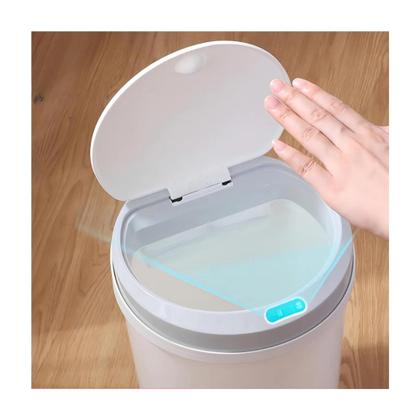 Imagem de Lixeira Automática 12 Litros Recarregável Via USB Sensor Frontal Lateral