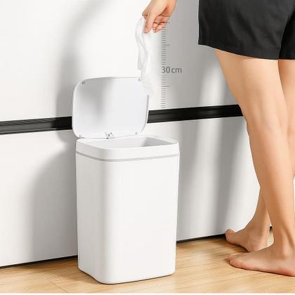 Imagem de Lixeira Automática 12l Com Sensor Inteligente Usb