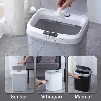 Imagem de Lixeira Automática 14L Lixo Grande com Sensor Inteligente