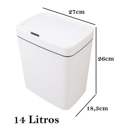 Imagem de Lixeira Automática 14L Lixo Grande com Sensor Inteligente