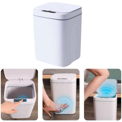 Imagem de Lixeira Automática 16L Sensor Recarregável Escritório Usb