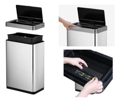 Imagem de Lixeira Automática 50 Litros Inox Com Sensor Gamer