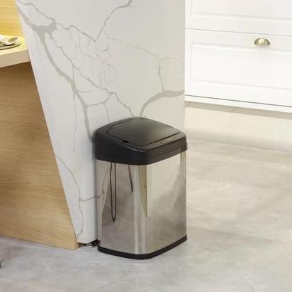 Imagem de Lixeira Automática Aço Sensor 20 Litros 38X32X24Cm - Inox