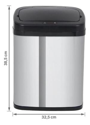 Imagem de Lixeira Automática Aço Sensor 20 Litros 38X32X24Cm - Inox