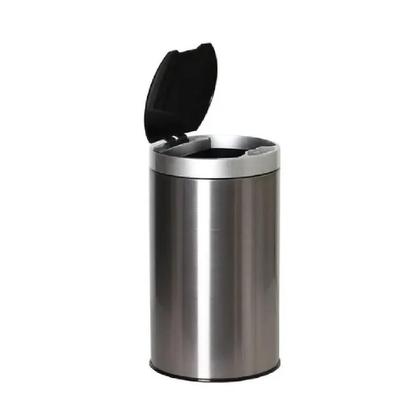 Imagem de Lixeira Automatica Com Sensor 12 Litros Inox Polido Grande Cabo Usb Com Cesto Removivel Luxo Recarregavel