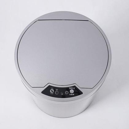 Imagem de Lixeira Automatica Com Sensor 12 Litros Inox Polido Grande Cabo Usb Com Cesto Removivel Luxo