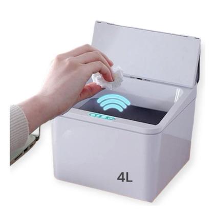 Imagem de Lixeira Automática Com Sensor Inteligente Infravermelho Pia E Sensível Ao Toque 4 Litros Moderno