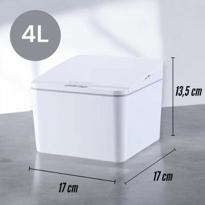 Imagem de Lixeira Automática Com Sensor Inteligente Infravermelho Pia E Sensível Ao Toque 4 Litros Moderno