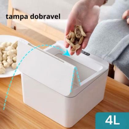 Imagem de Lixeira Automática Com Sensor Inteligente Infravermelho Pia E Sensível Ao Toque 4 Litros Moderno