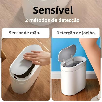 Imagem de Lixeira Automática Grande À Prova d'Água Com Sensor 7L 9L Para Cozinha, Banheiro E Escritório