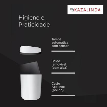 Imagem de Lixeira Automática Inox 3 Litros Premium Sensor Banheiro Kzi