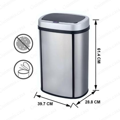 Imagem de Lixeira Automatica Inox Top Clean 50 Litros Guimmis.casa