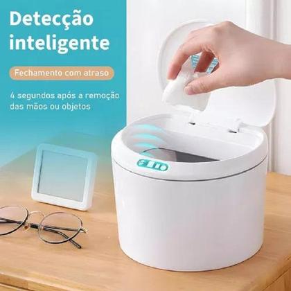 Imagem de Lixeira Automática Inteligente 3L com Sensor de Presença Design Moderno e Higiênico