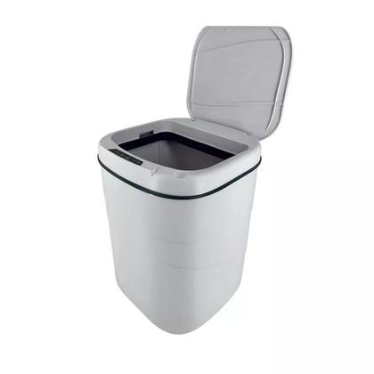 Imagem de Lixeira Automática Inteligente Sensor Aproximação 14L-Branca