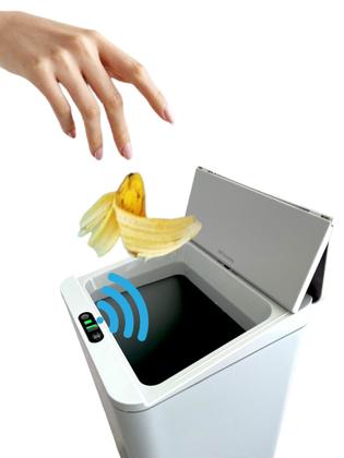 Imagem de Lixeira Automática Quadrada Recarregável Sensor Proximidade