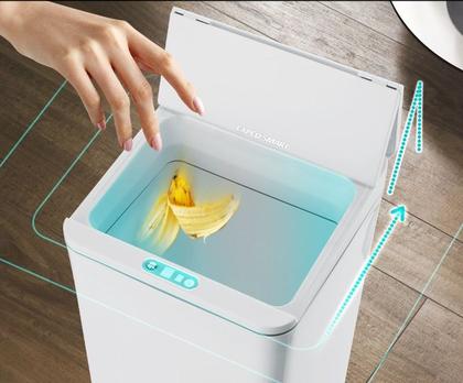 Imagem de Lixeira Automática Quadrada Recarregável Sensor Proximidade
