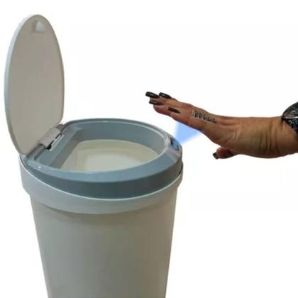 Imagem de Lixeira Automática Recarregável de PVC 12 Litros Branca - LIX-013 - STILLUS HOME