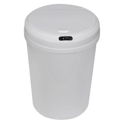 Imagem de Lixeira Automática Redonda 12 Litros com Sensor Branca