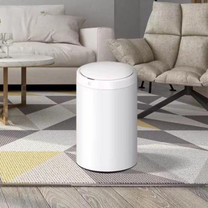 Imagem de Lixeira Automática Redonda Em Aço Inox 40 Litros Sensor