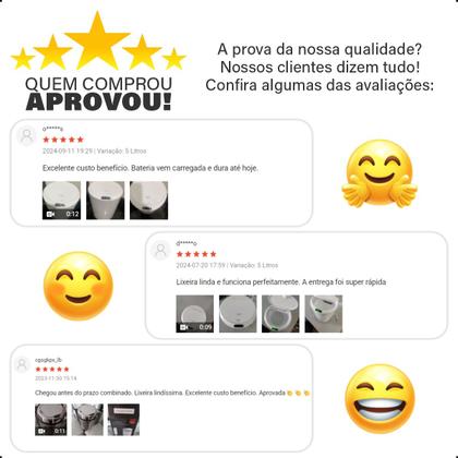 Imagem de Lixeira Automática Redonda Inox 50 Litros com Sensor de Proximidade Banheiro Cozinha Escritório