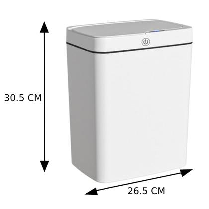 Imagem de Lixeira Automática Retangular 14 Litros com Sensor Branca