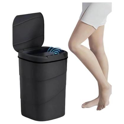 Imagem de Lixeira Automática Sem Toque Com Sensor Inteligente, Alimentada Por Bateria Para Cozinha, Banheiro E