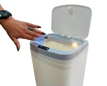 Imagem de Lixeira Automática Sensor 16L Branca 