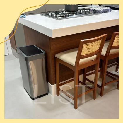 Imagem de Lixeira Automática Sensor Abre 50 L Aço Inox Premium
