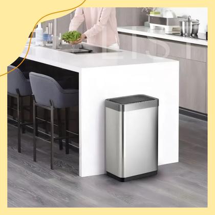 Imagem de Lixeira Automática Sensor Abre 50 L Aço Inox Premium