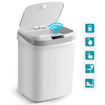 Imagem de Lixeira Automática Sensor de Aproximação Recarregável 16L