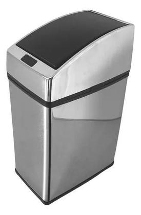 Imagem de Lixeira Automática Sensor Inox Polido 3 Lts Litros Quadrada