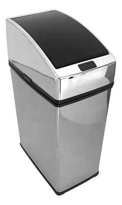 Imagem de Lixeira Automática Sensor Inox Polido 3 Lts Litros Quadrada