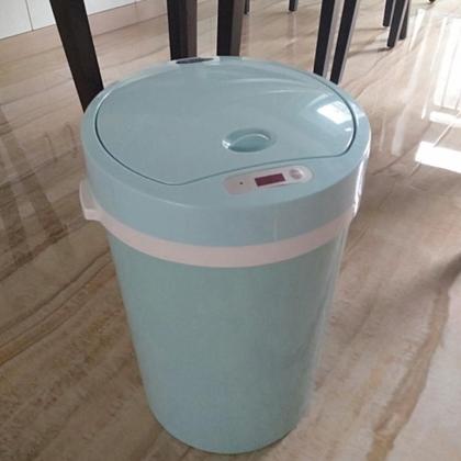 Imagem de Lixeira automatica sensor touch cesto lixo 9 litros inteligente banheiro cozinha azul luxo