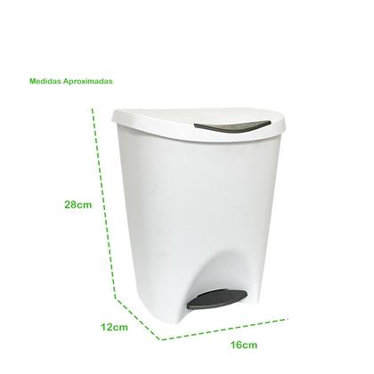 Imagem de Lixeira Banheiro Com Pedal Lixo Cozinha 7,5 Litros Reforçada