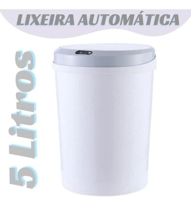 Imagem de Lixeira Banheiro Cozinha Automatica Sensor 5 Litros Lixo