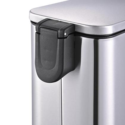 Imagem de Lixeira Banheiro E Cozinha Inox Retangular Frame 5 Litros