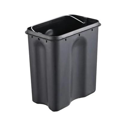 Imagem de Lixeira Banheiro e Cozinha Retangular 5,0L Preta em Aço Carbono com Pedal Balde Frame 3064/103 Brinox