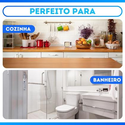 Imagem de Lixeira Basculante Retangular de Pia 3,5L Preto ou Branco Plástico Cozinha Mais Vendido
