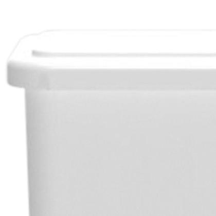 Imagem de Lixeira Branca 100 Litros com Pedal Compacta Cesto Lixo Banheiro Escritório Cozinha Lar Plasticos