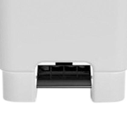 Imagem de Lixeira Branca 100 Litros com Pedal Compacta Cesto Lixo Banheiro Escritório Cozinha Lar Plasticos