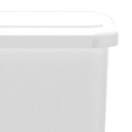 Imagem de Lixeira Branca 100 Litros com Pedal Compacta Cesto Lixo Banheiro Escritório Cozinha Lar Plasticos